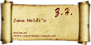 Zana Helén névjegykártya