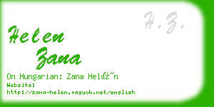 helen zana business card